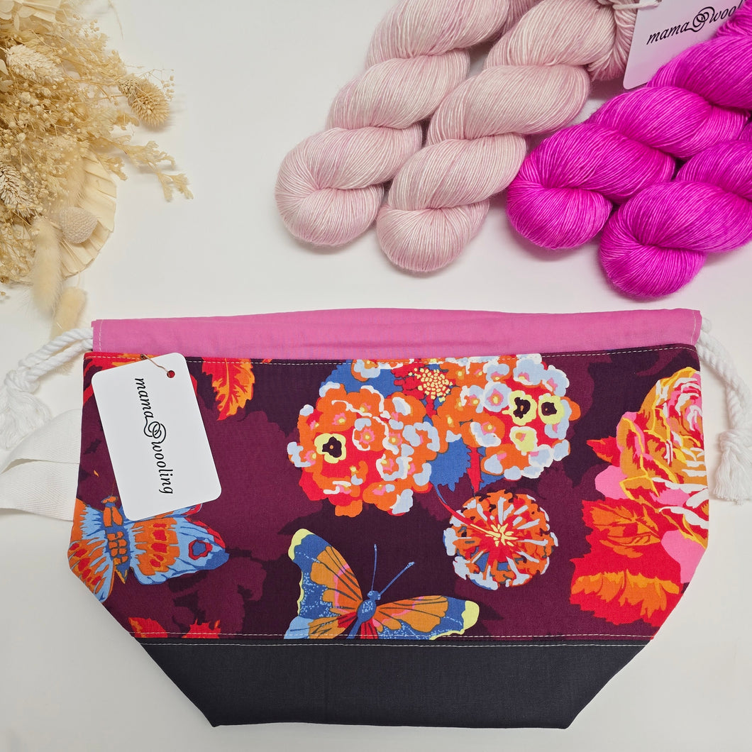 Deluxe Project Bag - Bold Butterflies