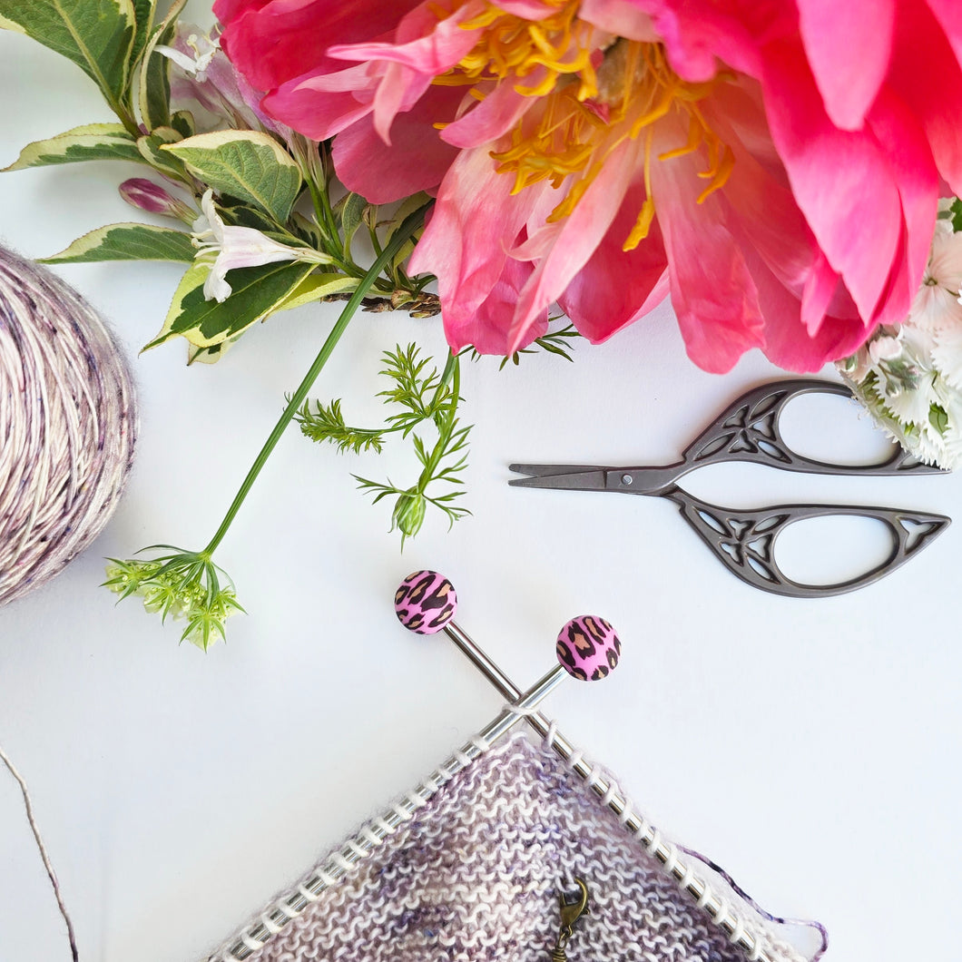 Needle Stoppers - Pink Leopard