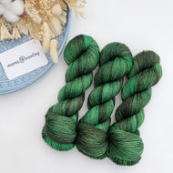Green Velvet Plush Fingering